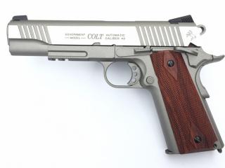 Colt 1911 Rail Gun Co2 Silver GBB Scritte e Loghi Originali by Cybergun